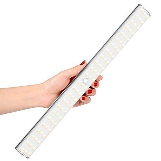 USB Rechargeable LOFTer Lampe de Placard Luminosité Réglable 144 LED 4 Modes d’Éclairage Lumière de Placard Sans Fil Détecteur de Mouvement Eclairage Placard Blanc chaud/Blanc neutre/Blanc froid 
