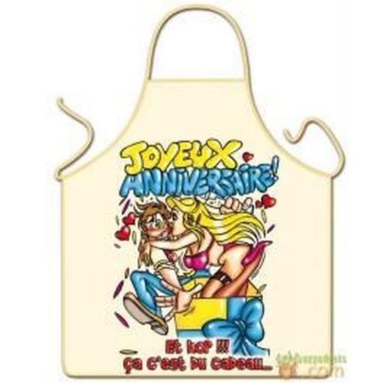 Tablier Sexy Joyeux Anniversaire Pour Homme Cdiscount Maison