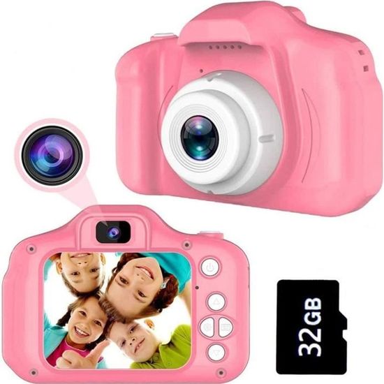 ULEWAY Appareil Photo Enfant – 3.5'' Écran HD, Zoom 360° Rotatif, 10x, Flash, Carte 32G – Cadeau Fille/Garçon 3-12 Ans (Bleu)