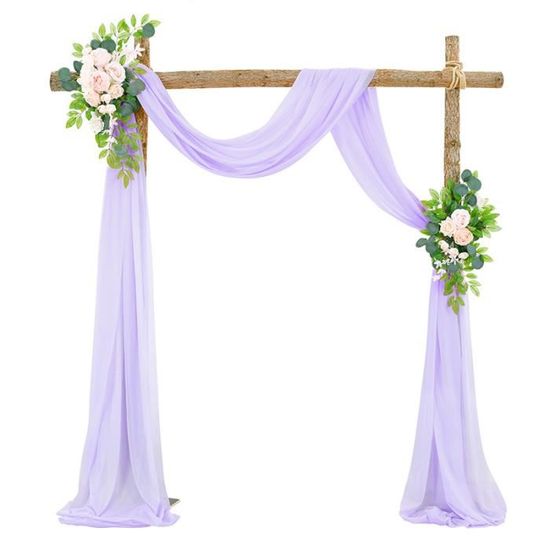 Voilage Mariage En Mousseline - 75 X 600 Cm, Blanc, Transparent - Pour Arche, Cérémonie, Photobooth, Décoration Romantique