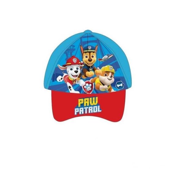Cerdá Casquette Enfant Pat'Patrouille - Rouge Et Bleu, Réglable Scratch, Officielle