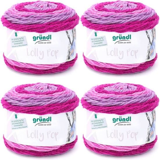 Fil à Tricoter Gründl 3457-04 - Multicolore Coral, 150m/50g - 70% Polyacryl, 30% Polyamide - Aiguilles 3.5-4.5mm