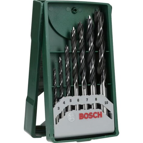 Lot De 7 Forets à Bois Longs 300 Mm – Diamètres 4,5,6,7,8,10,12 Mm – Pour Perçages Profonds, Menuiserie - 5