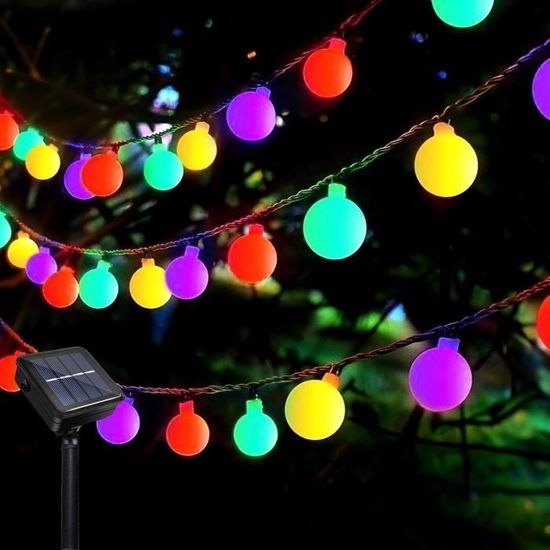 Guirlande lumineuse à globes LED fonctionnant sur piles, blanc chaud, étanche, pack de 2, 6 m, 40 LED, 8 modes avec télécommande, pour maison, fête, Noël, mariage, décoration de jardin