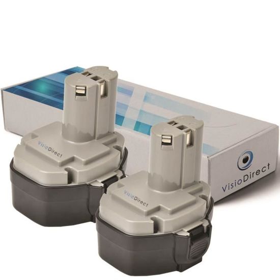 Lot de 2 batteries VISIODIRECT pour Bosch PSR 14.4 perceuse visseuse -  14.4V 3000mAh - Cdiscount Bricolage