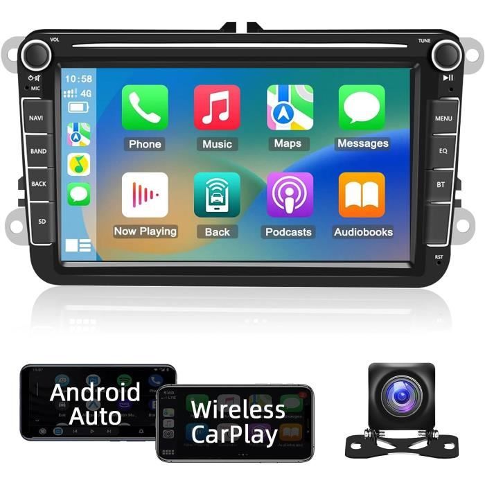Android Autoradio 2 Din avec Apple Carplay sans Fil Android Auto