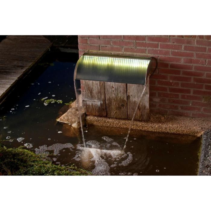 Lame d'eau Nevada 90 Inox avec éclairage LED 62
