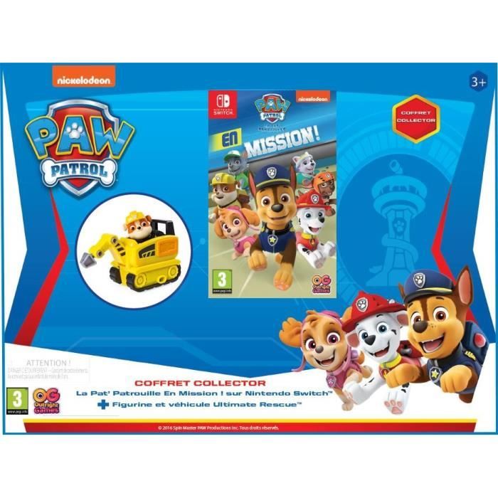 Coffret Collector Pat’ Patrouille en Mission Jeu Switch + Jouet Rubble