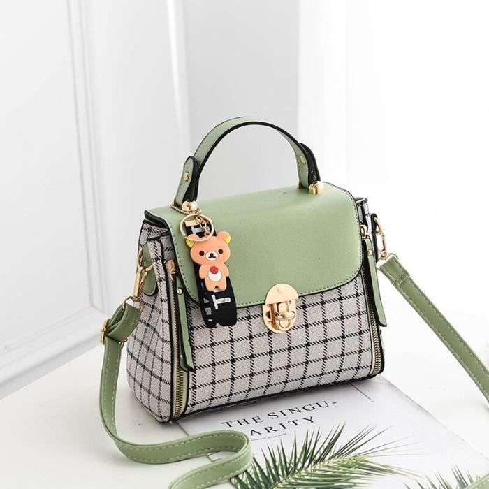 Baogesmall sac carreaux mode cor enne pour femmes sac