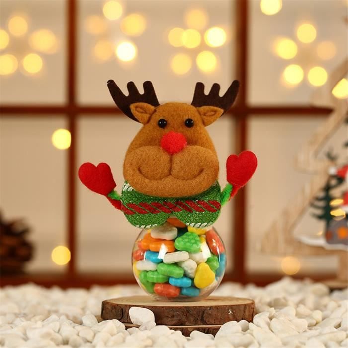 DECORATION DE FETE MURALE Le Stockage Mignon De Bonbons Noël Peut Décorer Pot Nourriture Biscuits Cadeau À La Maison Lgz91014006G