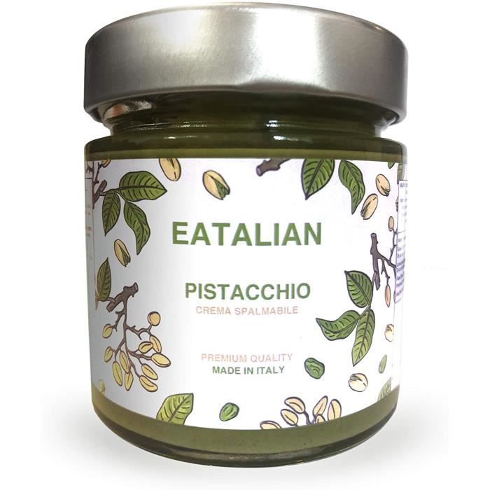 Crème de pistache à tartiner 200 gr, crème de pistache naturelle et sicilienne, pâte de protéines