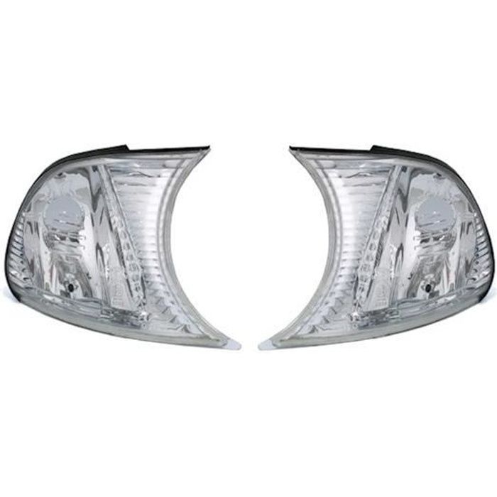 2 CLIGNOTANT AVANT BLANC CRYSTAL BMW SERIE 3 E46 COUPE ET CABRIOLET DE 09/01 A 04/03