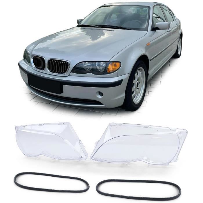 2 VITRE DE FEUX PHARE AVANT BMW SERIE 3 E46 BERLINE + BREAK PHASE 2 DE 10/2001 A 03/2005