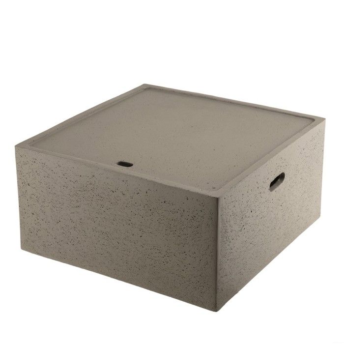Table basse carrée - Béton - 68 x 68 cm - Gris