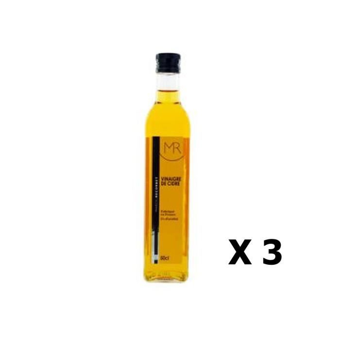 Lot 3x Vinaigre de cidre - Marcel Recorbet - bouteille 500ml