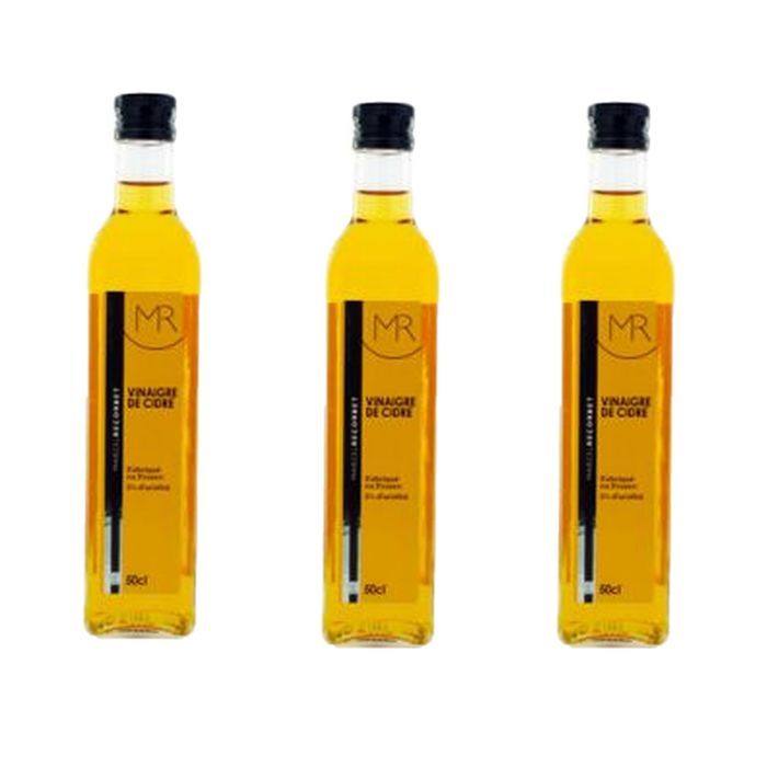 Lot 3x Vinaigre de cidre - Marcel Recorbet - bouteille 500ml