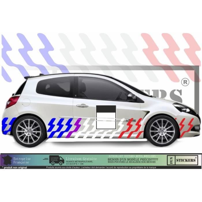 UNIVERSELLE déco rallye 1 - BLEU BLANC ROUGE FRANCE - Kit Complet - voiture Sticker Autocollant