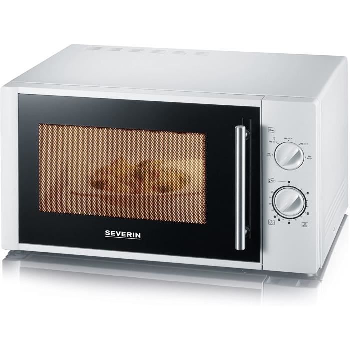 SEVERIN Four Micro-Ondes, Plateau Tournant Inclus (Ø 31 cm), 51,7 x 42,8 x 30,5 cm, Minuteur, 900W, MW 7873, Blanc