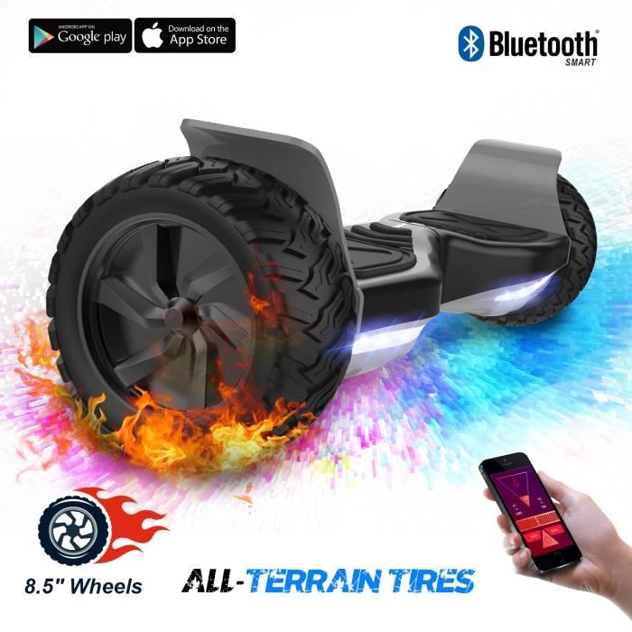 Hoverboard 8.5'' Noir + Bluetooth +App+ Sac de transport+Télécommande