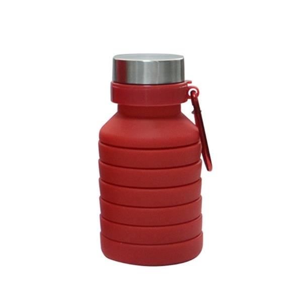 Gourde - Bouteille isotherme,Bouteille d'eau en Silicone Portable de 550 Ml,pliable et rétractable,outil de voyage en - Type Red