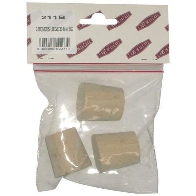 BOUCHONNERIE JOCONDI Lot de 3 Bondes - L 30 mm