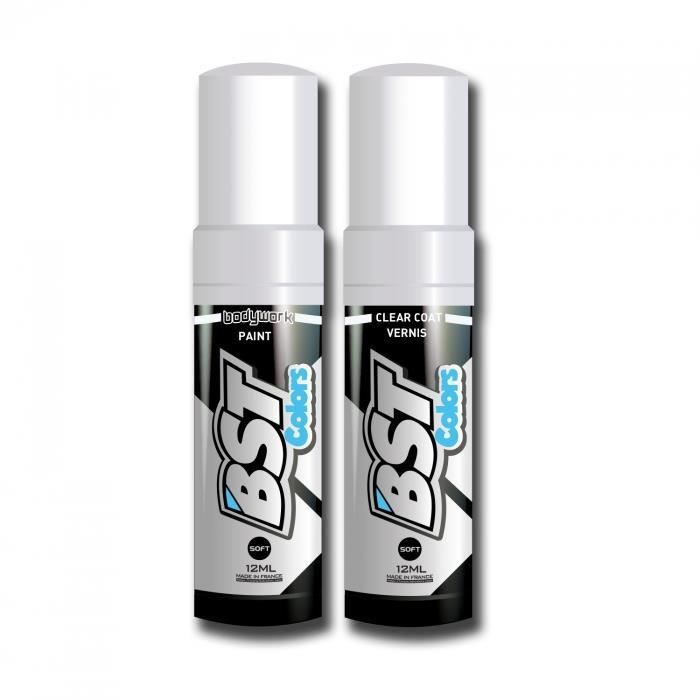 Pack Stylo + Vernis Moto KAWASAKI - METALLIC FLAT SPARK BLACK (MATT) 12Ml SolvantÈ