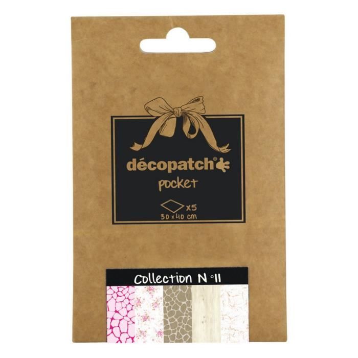 Decopatch - Deco Pocket 5 feuilles 30x40cm - Collection N 11