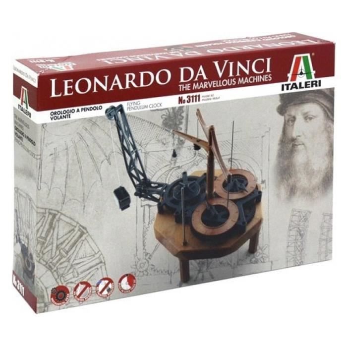 Maquette machine Léonard de Vinci : Horloge de parquet volant aille Unique Coloris Unique