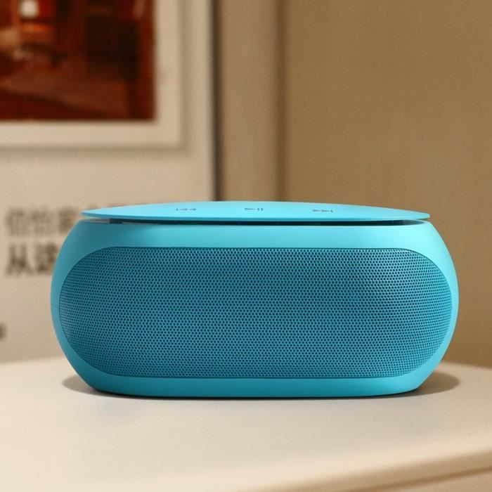 Enceinte Portable S1 Haut-Parur Bluetooth Subwoofer Stéréo Hi-Fi Mini Haut-Parur Sans Fil - Bleu