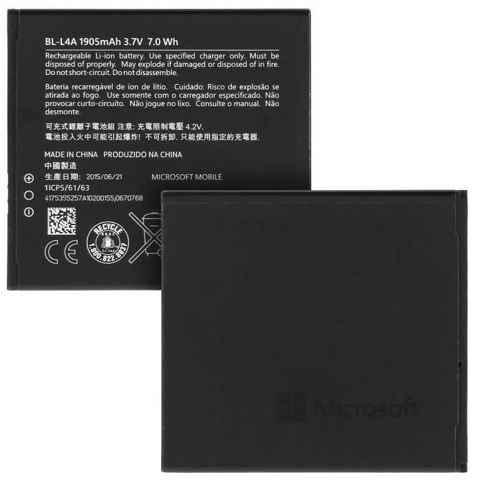 Batterie Originale Microsoft Lumia 535 - Microsoft BL-L4A 1905mAh