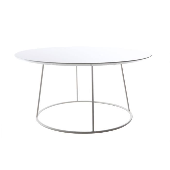 Miliboo - Table basse design blanche KALY