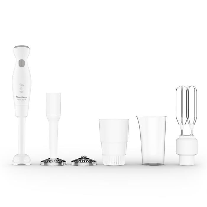 MOULINEX - Pied mixeur ROBOT MARIE 450 W et 4 accessoires DDG25110