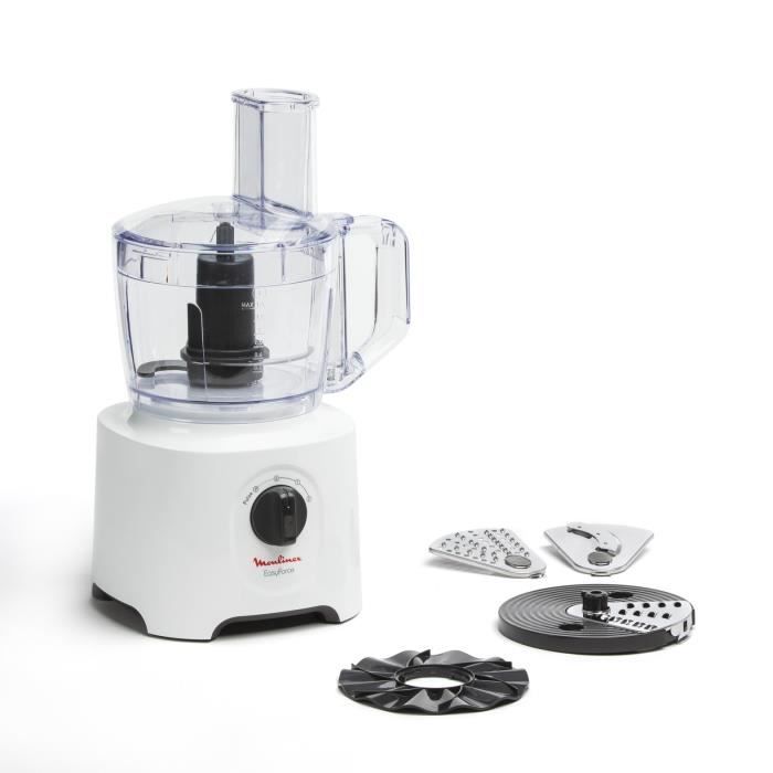 MOULINEX FP244110 Easy Force Robot multifonction tout en un, Bol 1,4 L, 5 accessoires, Plus de 20 fonctions différentes, Compact