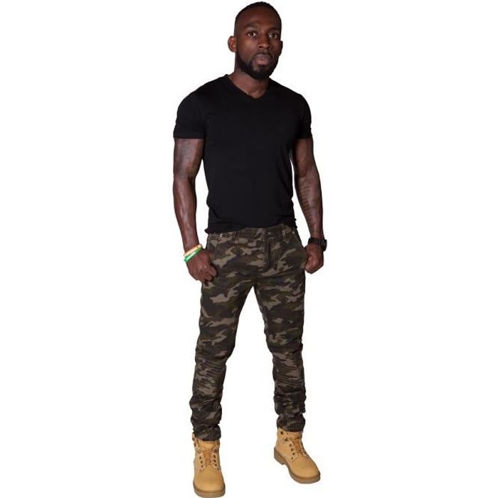 Pantalons pour hommes skinny - Camouflage Vert