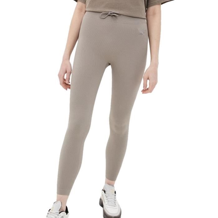 Legging Beige Femme Reebok Cl Wde Rib Legging