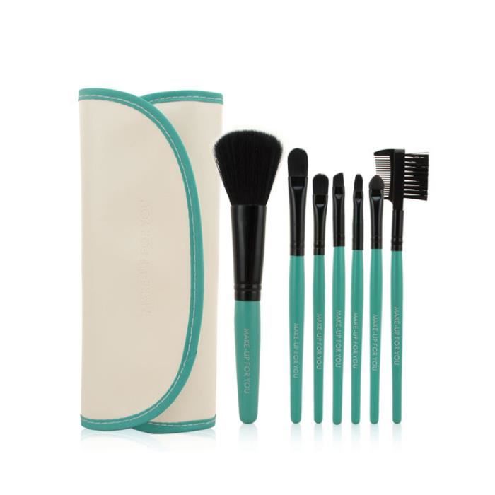 OHP 7pcs kit pinceaux à maquillage Bleu