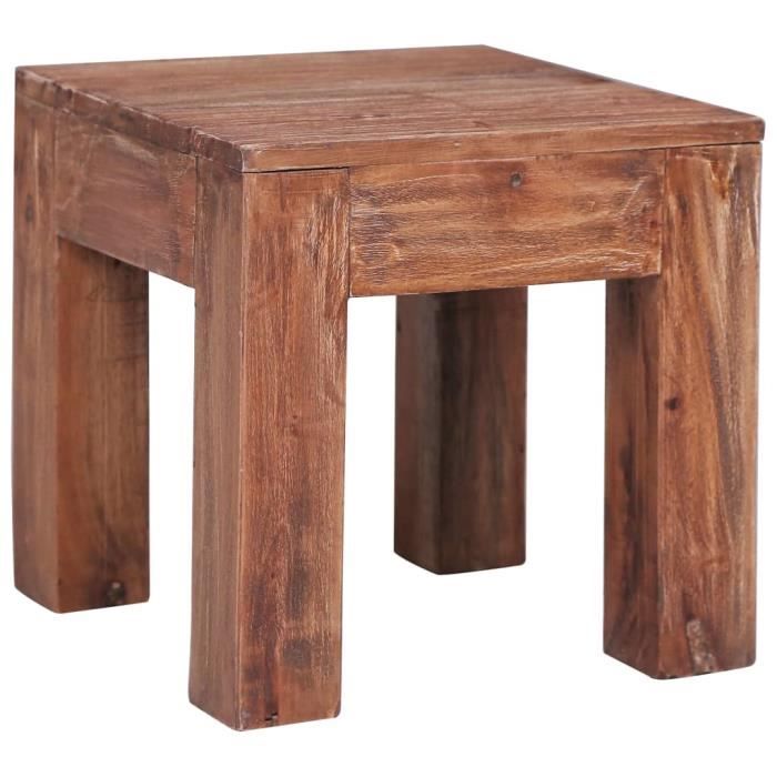 Table basse design scandinave salon contemporain 30 x 30 x 30 cm Bois de récupération massif