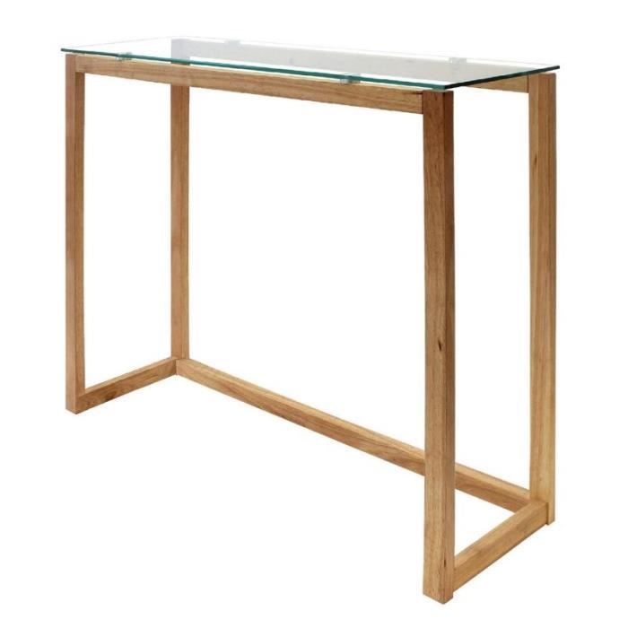 Console Design Bois & Verre \