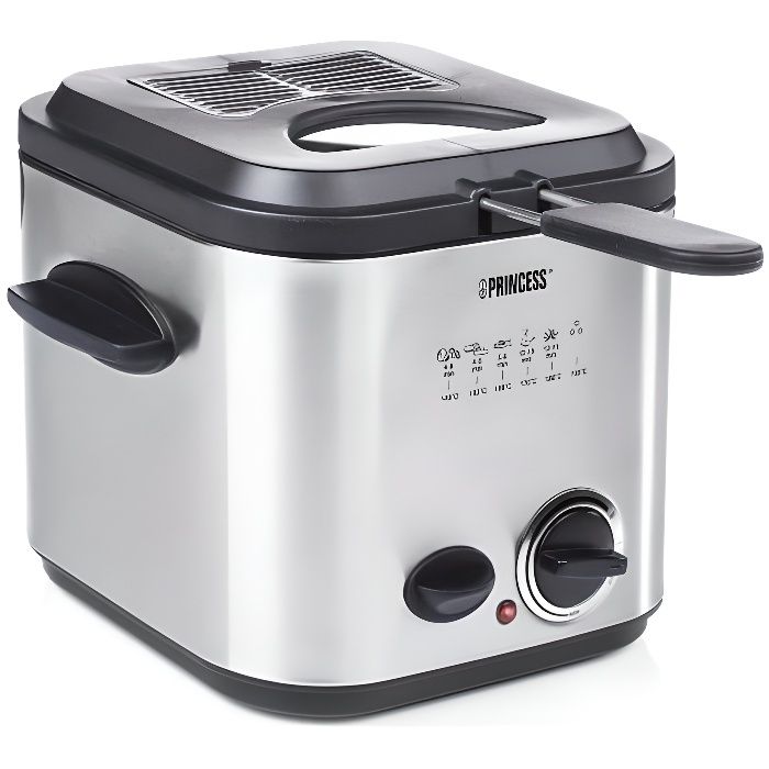Princess Mini friteuse et fondue 840 W 1,2 L Argenté 182611