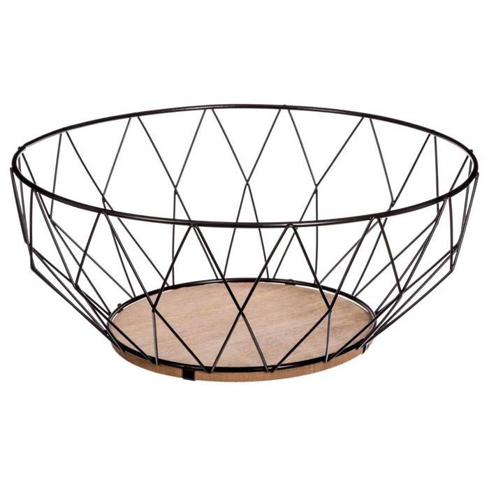 Secret de Gourmet - Corbeille en losange D28 D, 28 x H,11,5 cm Noir