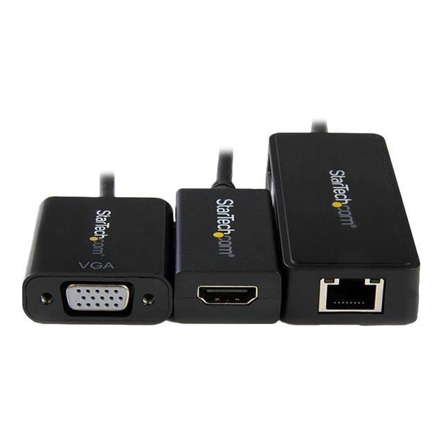 STARTECH Kit d'adaptateurs HDMI / VGA / GbE pour Microsoft Surface Pro 3 - Mini DisplayPort vers HDMI/VGA - USB 3.0 vers GbE