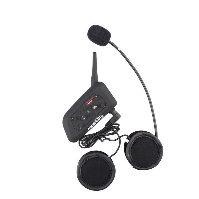V6 Pro 1200M Intercom Bluetooth Casque de Moto étanche Intercom Moto Headset Kit Main Libre Connecter Jusqu'à 6 Riders Communication