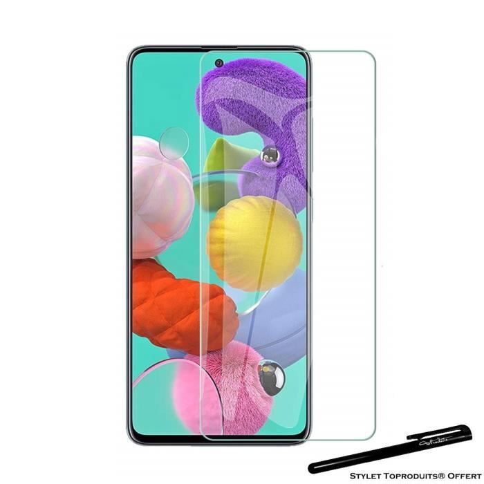 Film de protection 2.5D Verre trempé pour Samsung A51 avec Stylet Toproduits®
