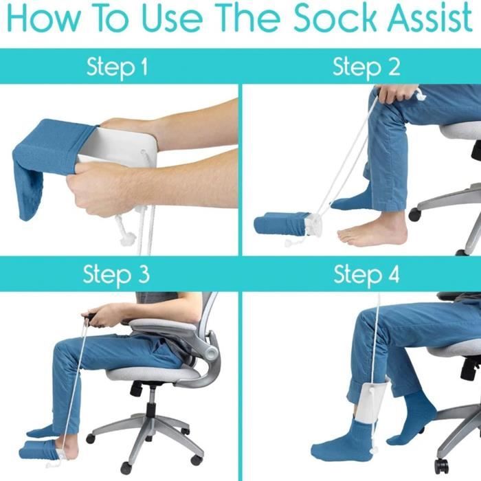 Aide à la chaussette, outil de port de chaussette pratique, durable pour les femmes enceintes Utilisation professionnelle âgée