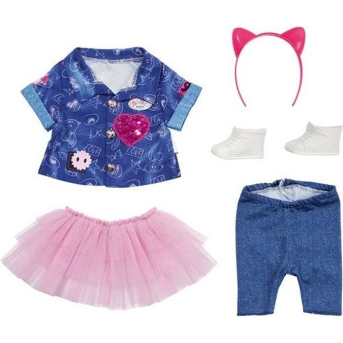 Baby Born Deluxe Ensemble Robe en Jeans 43 cm