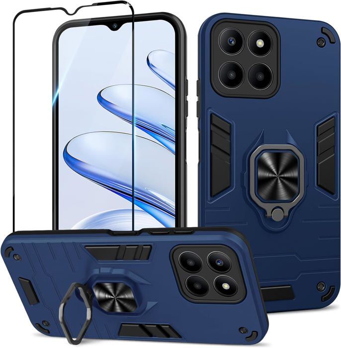 GOKEN Custodia A Gradiente Per Honor 70 Lite / X6 / X8 5G – Cover TPU + Retro In Vetro Temperato – Antiurto E Leggera - 2