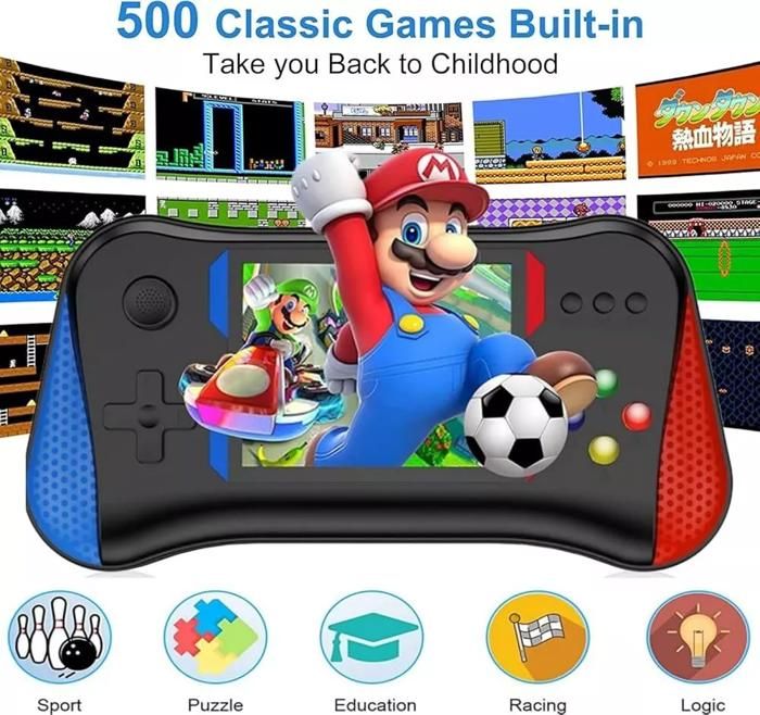 New Console de jeux vidéo Rétro Classique F3 écran couleur 500 Jeux intégrés - vue 4