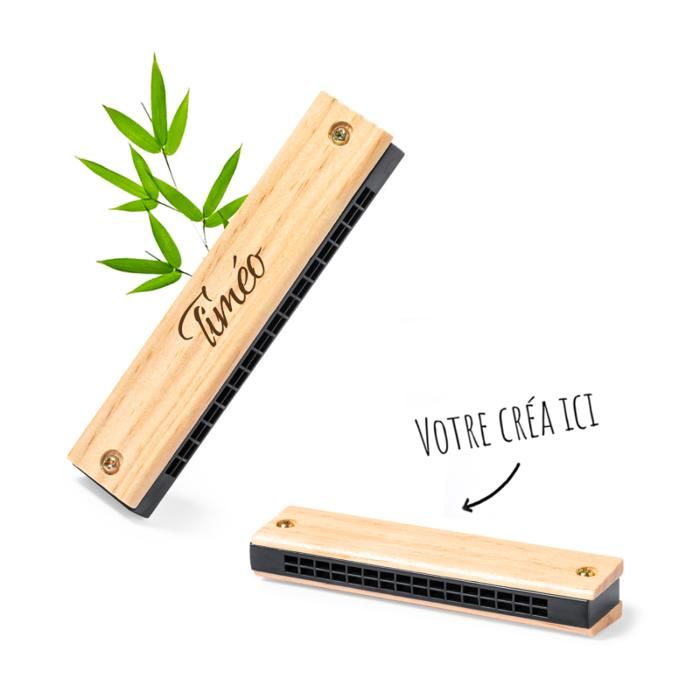 Harmonica Rose + Flûte Kazoo Violette – Instruments D'éveil Musical Pour Enfants | En Métal, Son Clair, Design Cartoon | Cadeau Fête, Anniversaire, Noël