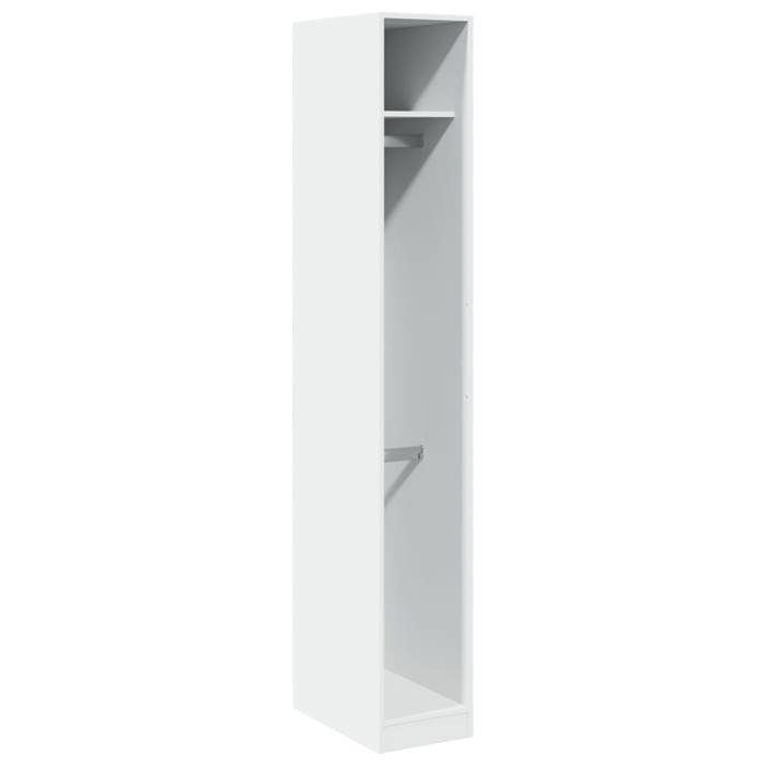 Armoire MGH - Garde-robe Chambre - Blanc 30x50x200 cm - Bois dingénierie M299