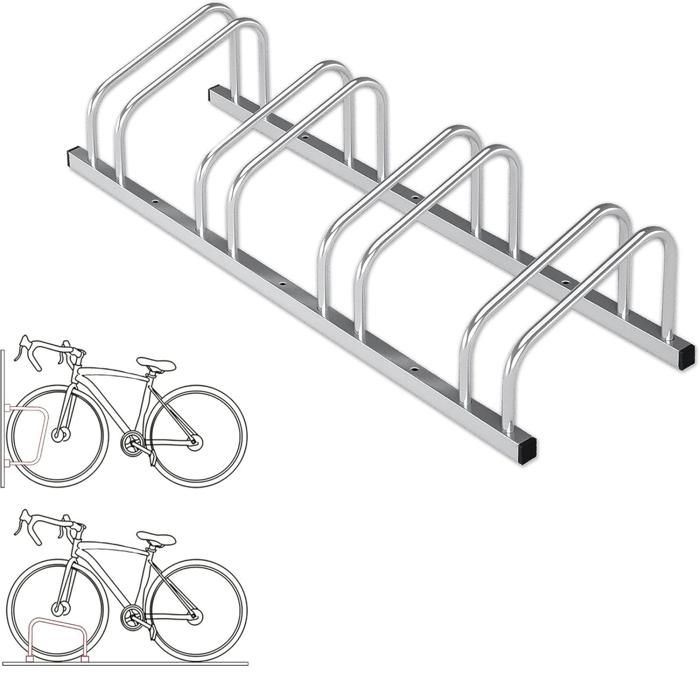 Support Vélo Pour 3 Vélos - Montage Mural - 80 Cm - Acier Noir